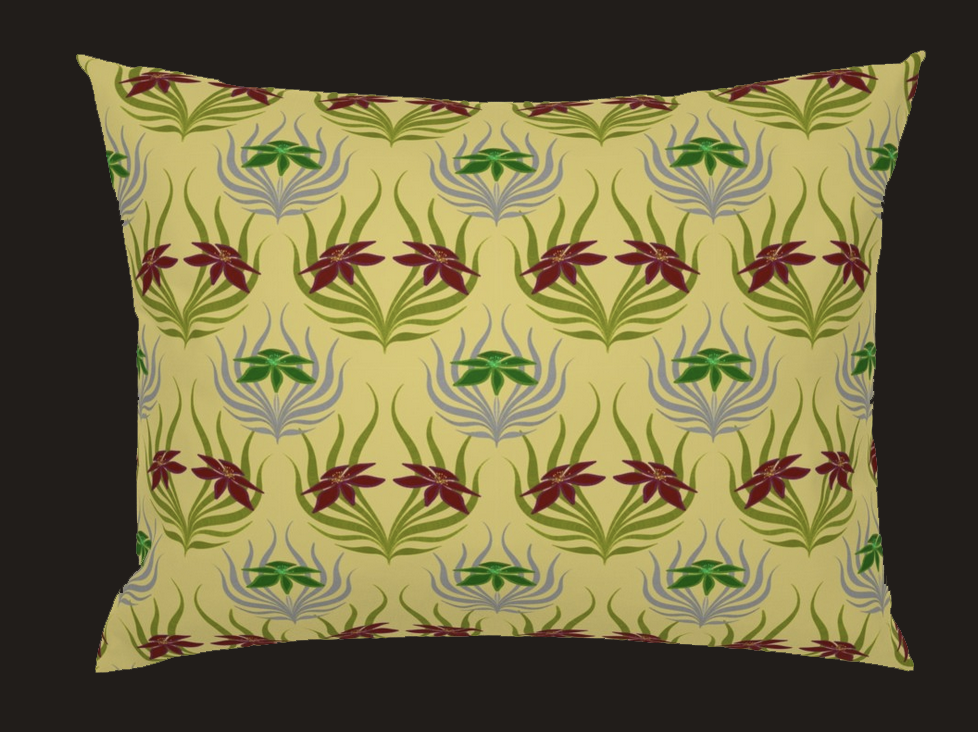 Motif fleurs deco jaune