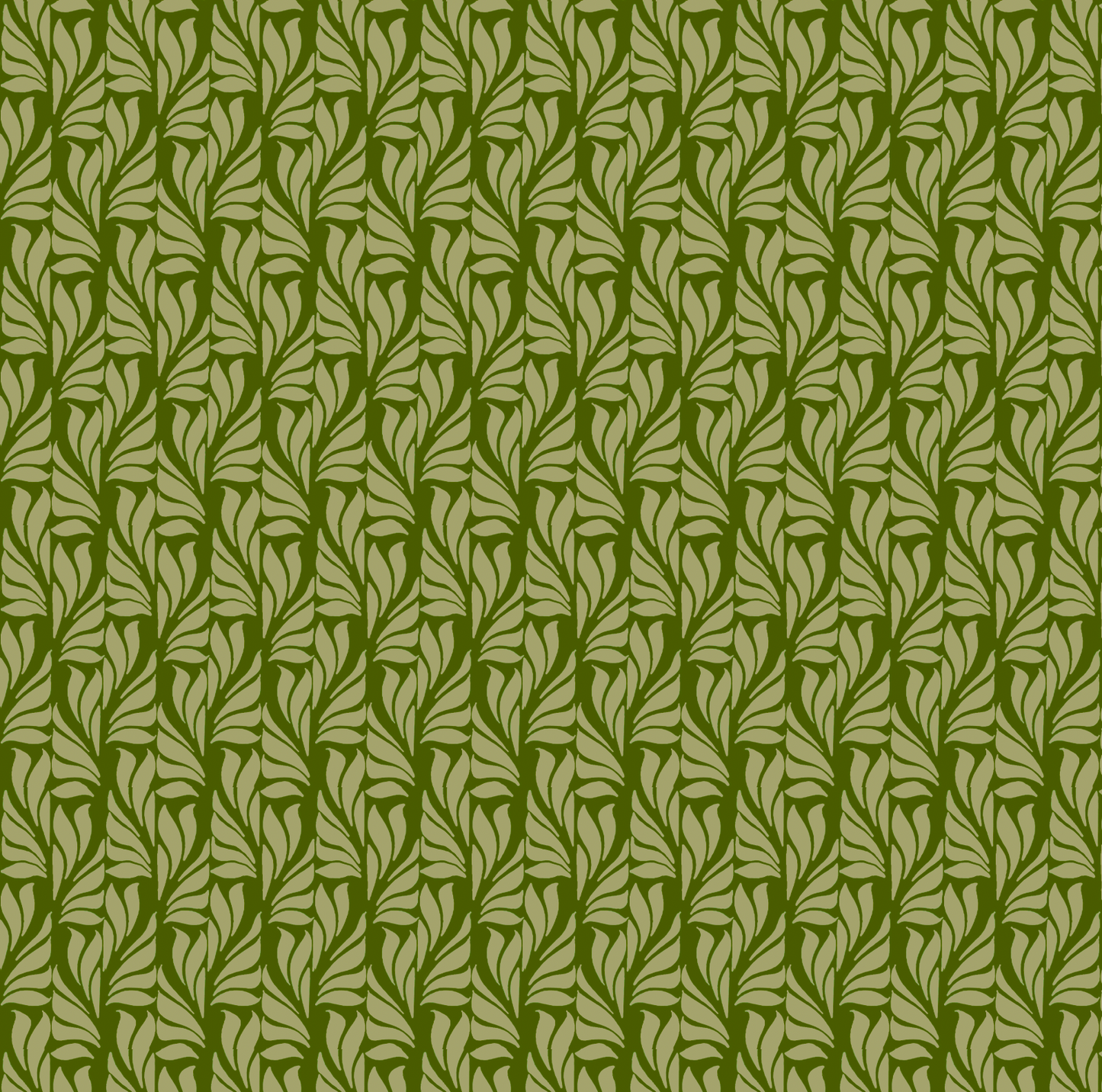Motif floral, courbes vert