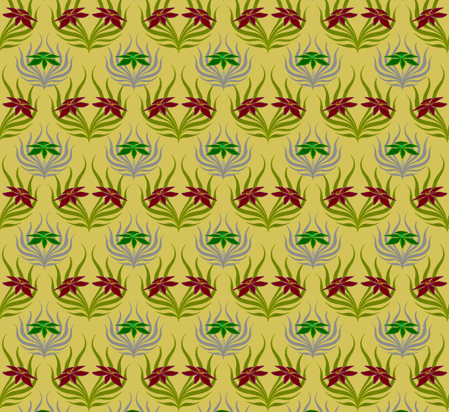 Motif fleurs deco jaune