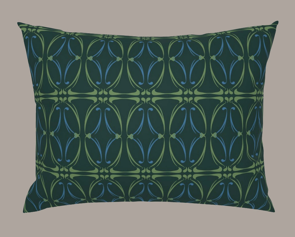 Motif curve vert foncé