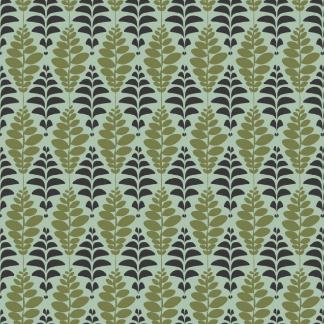 Motif floral, Feuilles algues vert