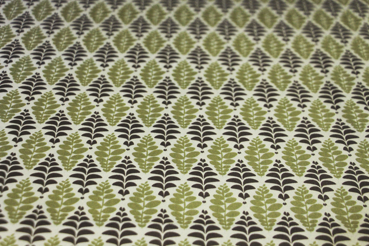 Motif floral, Feuilles algues vert
