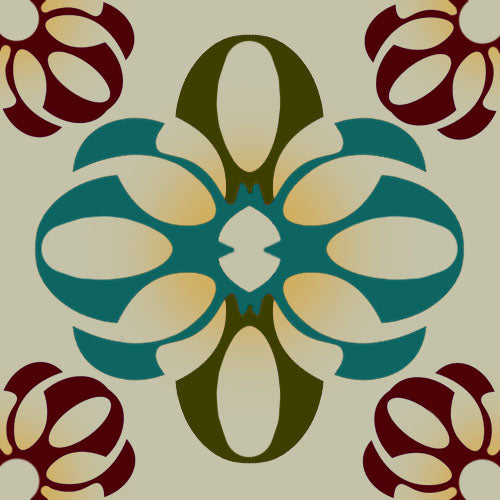 Motif 2 écru coloré