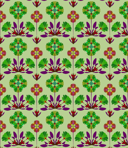 Motif fleur coin clair