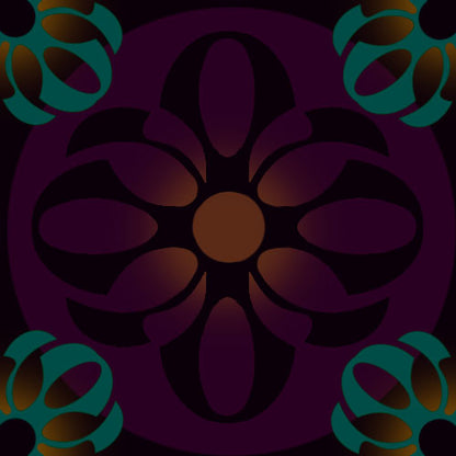 Motif 2 violet foncé coloré